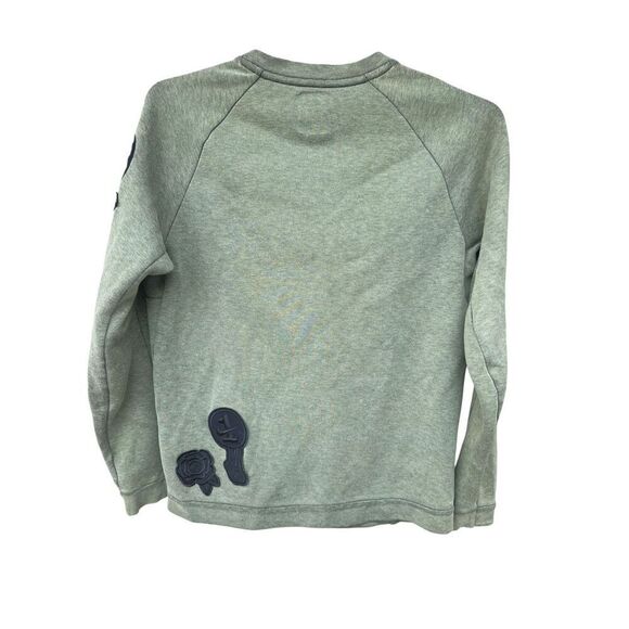 Nike Tech Small olive green Fleece Crewneck Black Rose sweatshirt unique - Picture 3 of 10